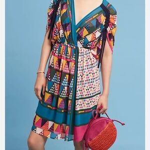 Anthropologie Maeve Geo-Printed Dress